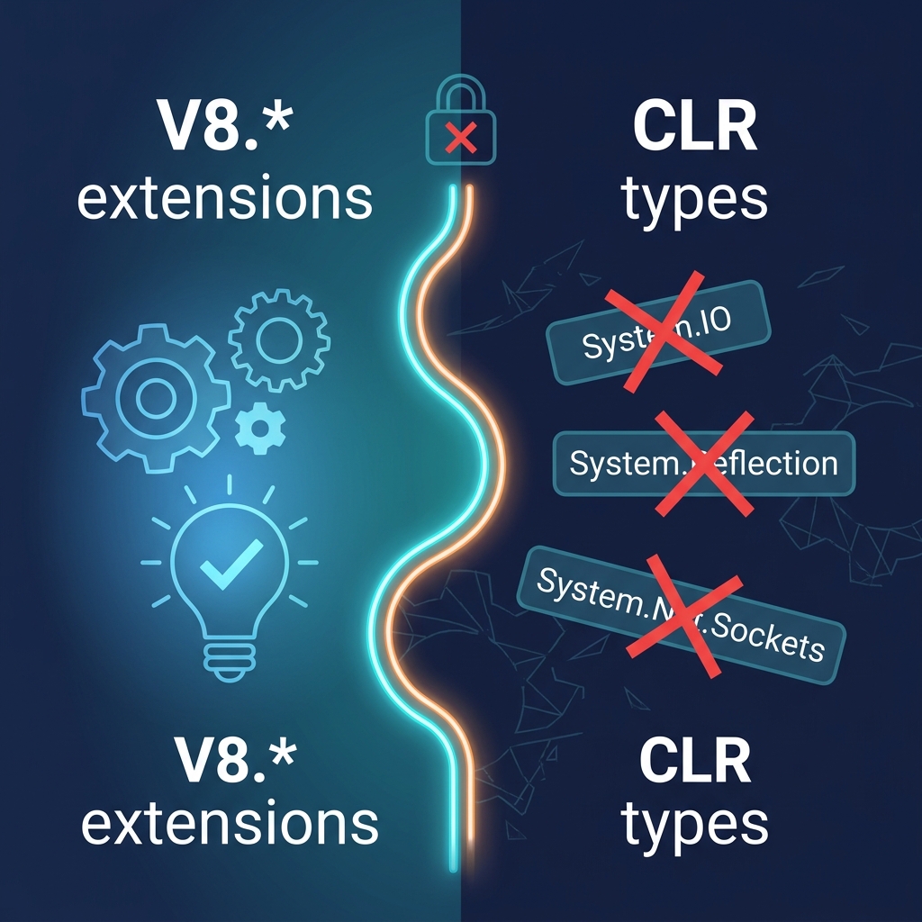 V8 拦截线与受控扩展的边界